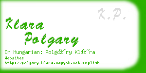 klara polgary business card